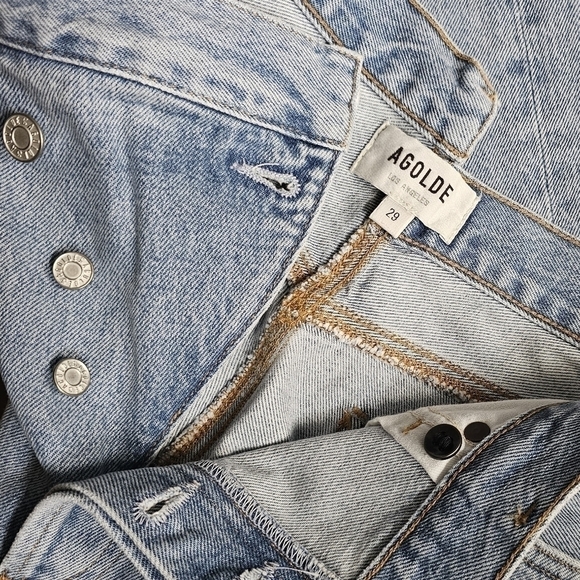 Agolde Crisscross High Waist Organic Cotton Jeans - Picture 8 of 9